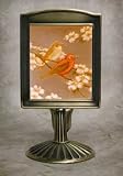 Morning Song Lithophane Mantle Stand Antique Brass