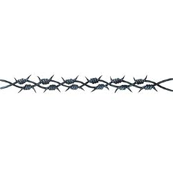 Dual Barbed Wire Arm Band Temporary Tattoo 1.5x9