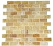 4x4 Sample of 1x2 Honey Onyx Brick Mosaic Tiles