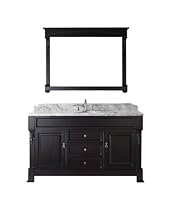 Hot Sale Virtu USA GS-4060-WMRO-DW Huntshire 60-Inch Single Sink Bathroom Vanity with Mirror and Ceramic Basin, Dark Walnut Finish