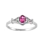 14k White Gold 0.30 Ct Pink Sapphire & 0.03 Ct tw Diamond Ring. All sizes available