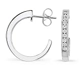14k White Gold or Yellow Gold Diamond Hoop Earring (H/I1-I2, 1/2 ct. tw.)