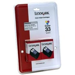 Lexmark #33 Color Print Cartridge Twin Pack ( 18C0534 )