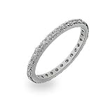 Eve's Addiction Monica's Thin Sterling Silver CZ Stackable Band