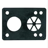 Vibra Soft Risers,6 Hole,1/8 in.,Black,Ea.