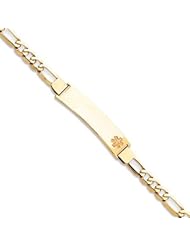8 Inch 14k Gold Non-enameled Medical ID Bracelet