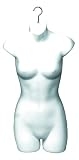 Quality Store Fixtures Deluxe Ladies Half Round Torso Form - White 12 Pack