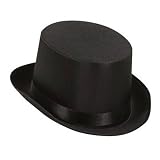 Herren-Satin-Zylinder, schwarz mit Hutband, KW 59