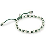 M.Cohen Green Wax Cord Knotted With Gold-Plate
