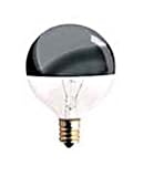Bulbrite 712312 - 25G16HM - 25 Watt G16 Half-Chrome Globe Light Bulb