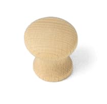 Laurey 33301 Au Natural Wood Mushroom 1-1/4-Inch Diameter Knob