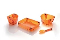 Fozzils 折りたたみ食器セット オレンジ