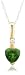 10k Yellow Gold Trillion Cut Chrome Diopside and Diamond Pendant, 18"