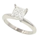 1.50cttw Princess Cut Diamond Solitaire Rg Egl FG/si1