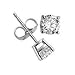 Amazing Authentic Stud Earrings Sterling Silver .925 Genuine Diamond Color Cubic Zirconia 1 Carat Total Weight Special Limited Time Offer Super Sale Price, Comes with a Free Gift Pouch and Gift Box