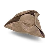 IMAGE OF Pirate and Colonial Hat - Tri-Corner Brown