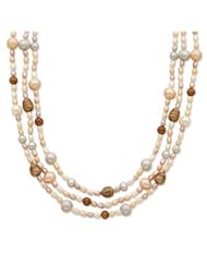 Sterling Silver Multicolor Freshwater Cultured Pearl w/2in ext. Necklace