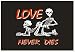 Fahne Pirat Love never dies Flagge Grösse 1,50x0,90m
