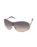Roberto Cavalli Achille - Swarovski Crystal Serpent Aviator Shield Sunglasses copper/orange-purple