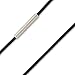 Schmuck-Pur Edelstahl Lederband Halskette schwarz 2mm