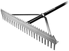 Dual-Purpose Aluminum Field Rake w Vinyl Grip 24 i