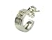 9ct White Gold Gents 15pt Diamond 3/4 Hoop Earring