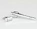 Lodestar Silver Milky Way Rectangular Block Cufflink & Tieclip Set with Gift Box (ACB-17)