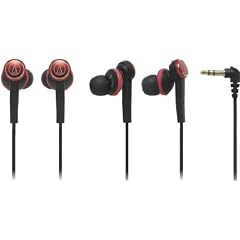 audio-technica インナーイヤーヘッドホン ブラックレッド ATH-CKS77 BRD