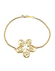 Floral & Butterfly Design Bracelet or Bracelet Trim 14K Yellow 07.50 Inch 85362