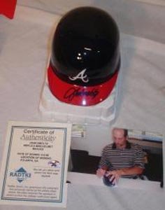 John Smoltz Signed Braves Mini Helmet