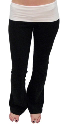 Two-Toned Roll Down Yoga Pant by Hard Tail