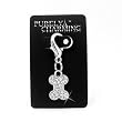 PURELY CHARMING Pet Collar Charm with Handset Swarovski Crystals - Dog Bone