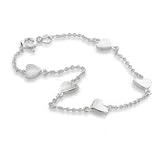 Bling Jewelry Sterling Silver Heart Link Ankle Bracelet