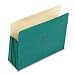 Wilson Jones Colorlife Recycled (50%) Expanding File Pockets, Letter Size, 5-1/4" Expansion, Green, 10/box, WCC66G