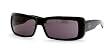 Giorgio Armani Sunglasses 54 Strass, Wrap, Glossy Black Frame/ Gray Lenses/ Crystals-Rhinestones