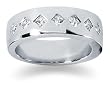 0.7 ctw. Men's Princess Diamond Wedding Band in Platinum