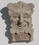 Cast Stone FOLLOW YOUR BLISS Wall Plaque SCULPTURE Outdoor Indoor LADY BUG