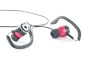 Red Sound-Squared "SPORT" Headphone Earbuds Earphones w/ 2 Earhook Sizes and Earphone Case - Great Value!