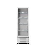 348L Pull Door Glass Display Showcase Beer Soda Beverages Cooler Commercial Refrigerator Merchandiser Free Standing Vertical Upright Fridge 12.3 Cubic Feet White