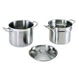 S/S Double Boiler, 12 Qt., 26 x 21.5; 26 x 23.5 cm