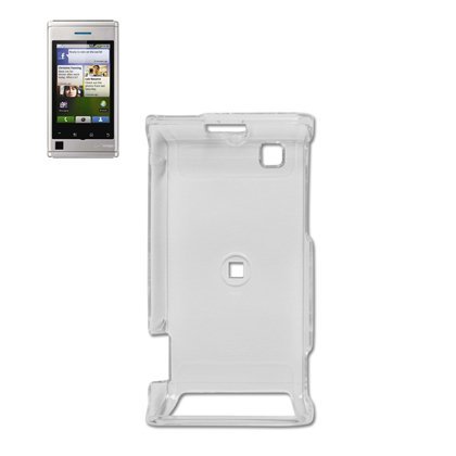 Fashionable Perfect Fit Crystal Clear Transparent Snap-On Hard Protector Skin Cover Cell Phone Case for Motorola DEVOUR A555 Verizon - CLEAR