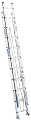 Werner D1324-2 250-Pound Duty Rating Aluminum Flat D-Rung Extension Ladder, 24-Foot
