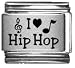 Clearly Charming I Heart Hip Hop Laser Italian Charm