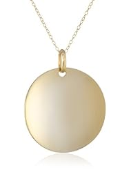 Goldtone Finish Sterling Silver High Polished Converse Medallion Pendant Necklace, 18"