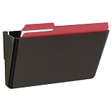 Rubbermaid 13514 Stak-a-file magnetic file pocket, letter size, clear