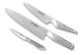 Global 3-Piece Chef's, Utility, and Paring Knife Starter Set