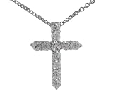 Sterling Silver CZ Lined Cross Crucifix Pendant