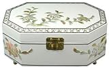 Great Anniversary Birthday Gift Her - 11 Violetta Lacquered Oriental Jewelry Box - 3 Color Choices
