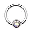 16 Gauge 5/16" Aurora Austrian Crystal BCR Captive Ring