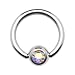 16 Gauge 5/16" Aurora Austrian Crystal BCR Captive Ring